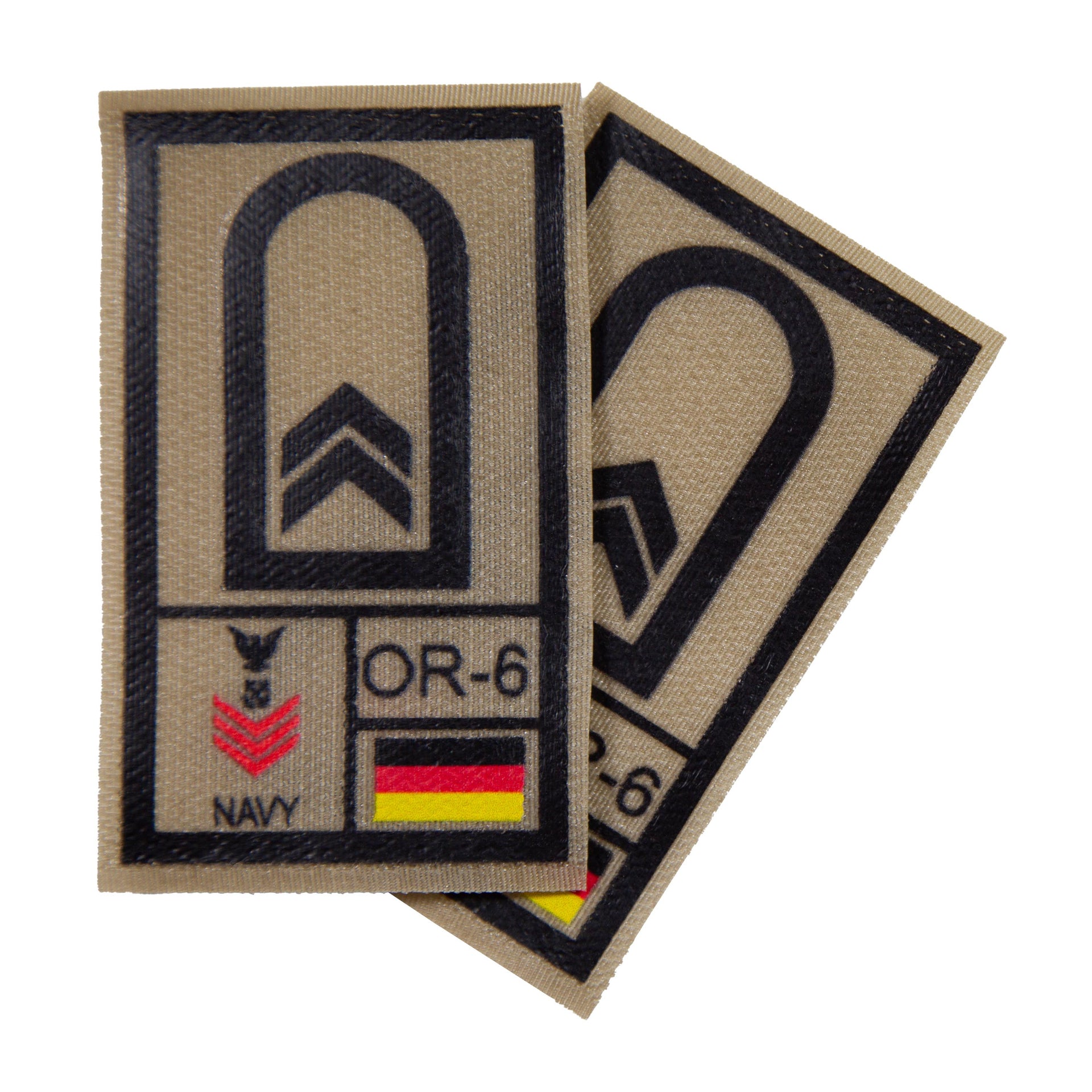 BW Rangabzeichen International bedruckt Marine Klett für KBS SK Schwarz