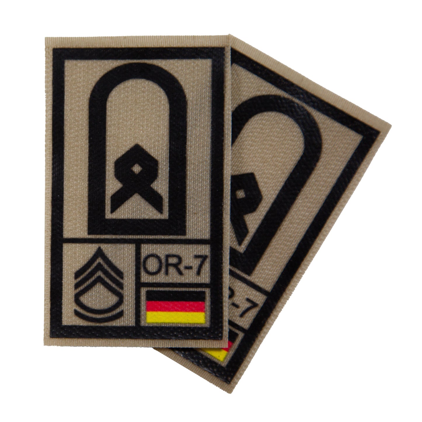 BW Rangabzeichen International bedruckt Marine Klett für KBS SK Schwarz