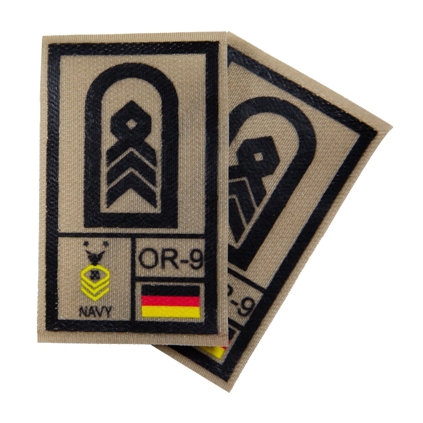 BW Rangabzeichen International bedruckt Marine Klett für KBS SK Schwarz