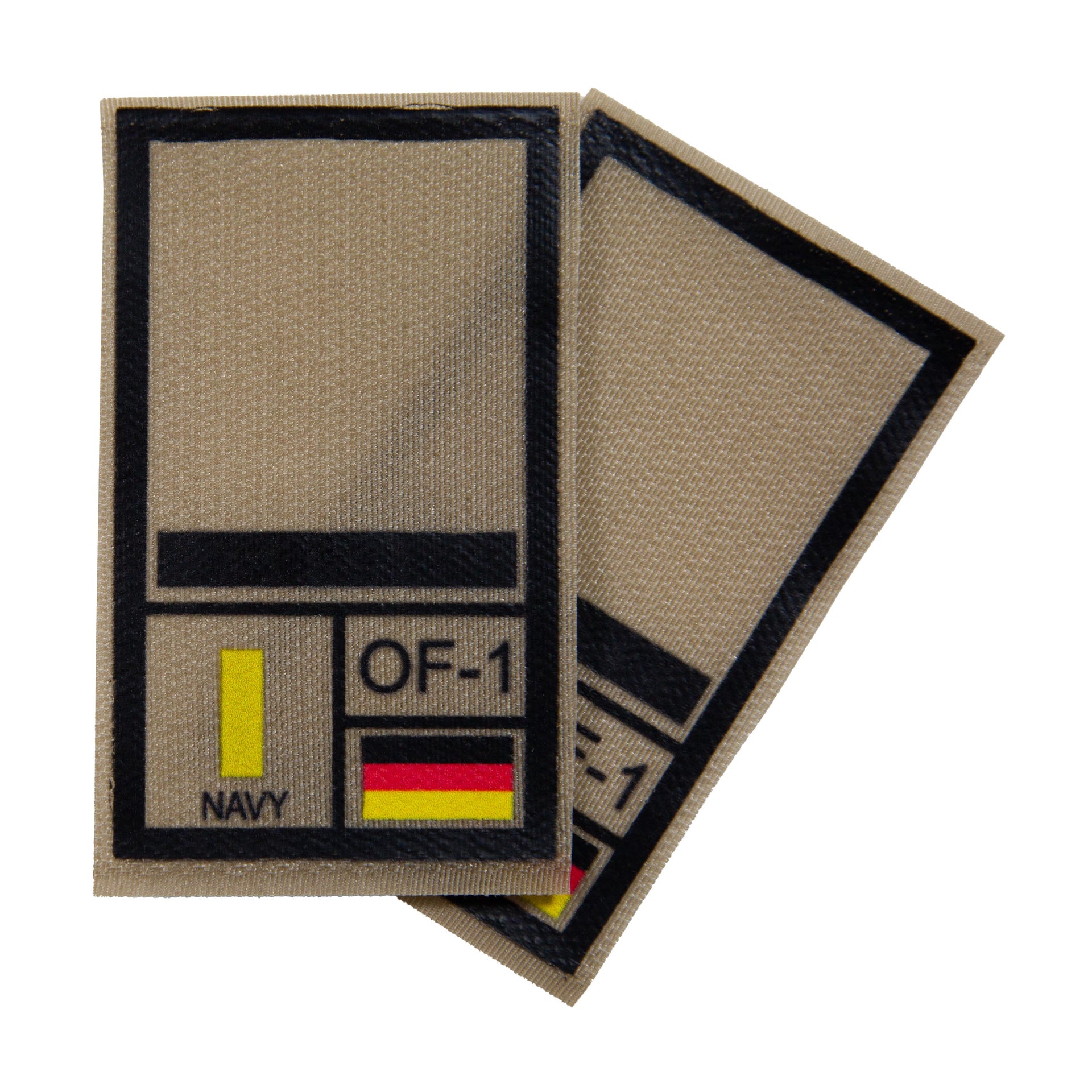 BW Rangabzeichen International bedruckt Marine Klett für KBS SK Schwarz