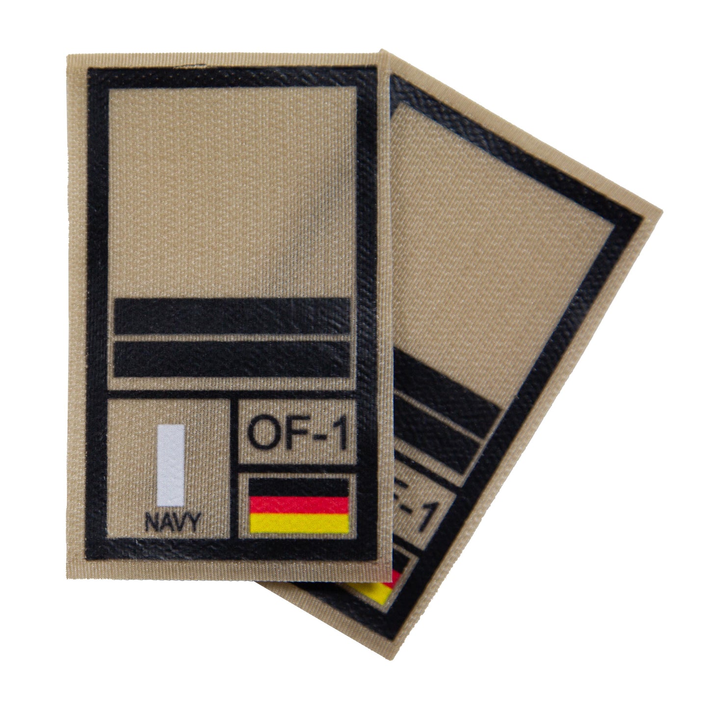 BW Rangabzeichen International bedruckt Marine Klett für KBS SK Schwarz