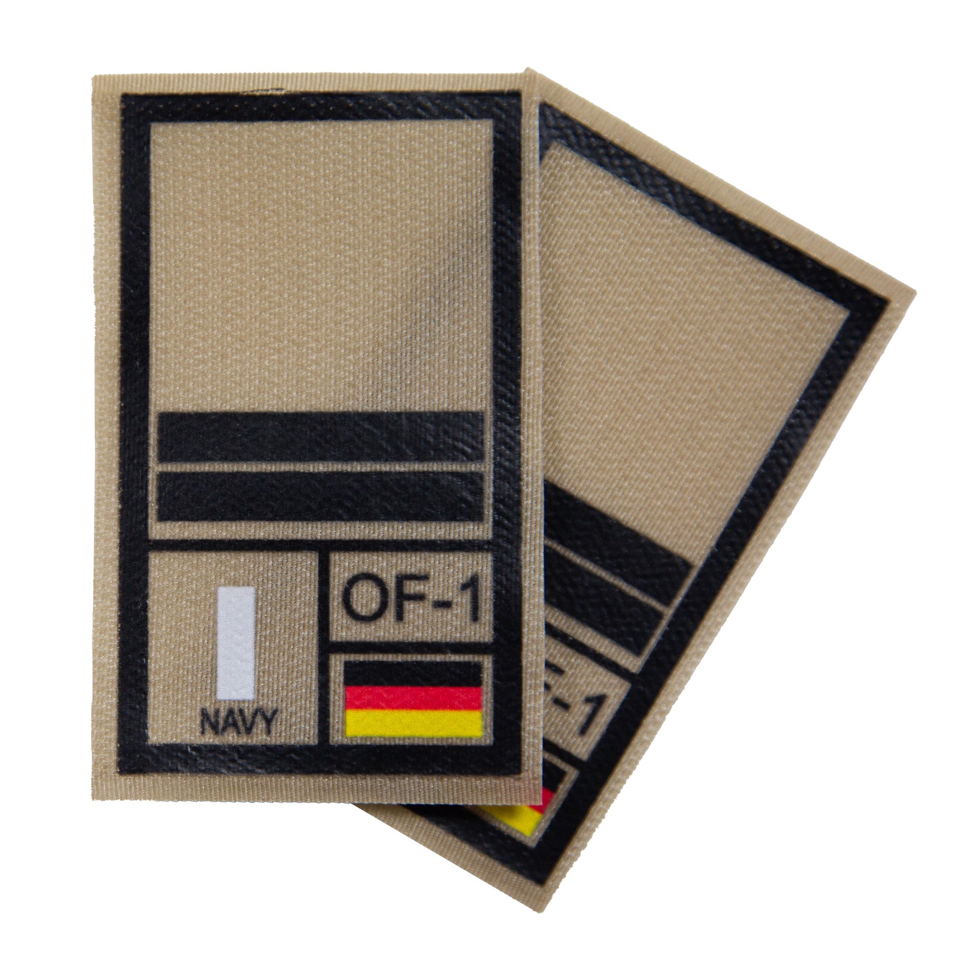 BW Rangabzeichen International bedruckt Marine Klett für KBS SK Schwarz