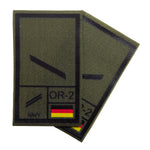 BW Rangabzeichen International bedruckt Marine Klett für KBS SK Schwarz