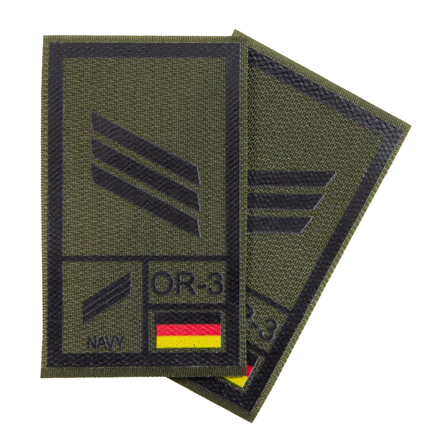 BW Rangabzeichen International bedruckt Marine Klett für KBS SK Schwarz
