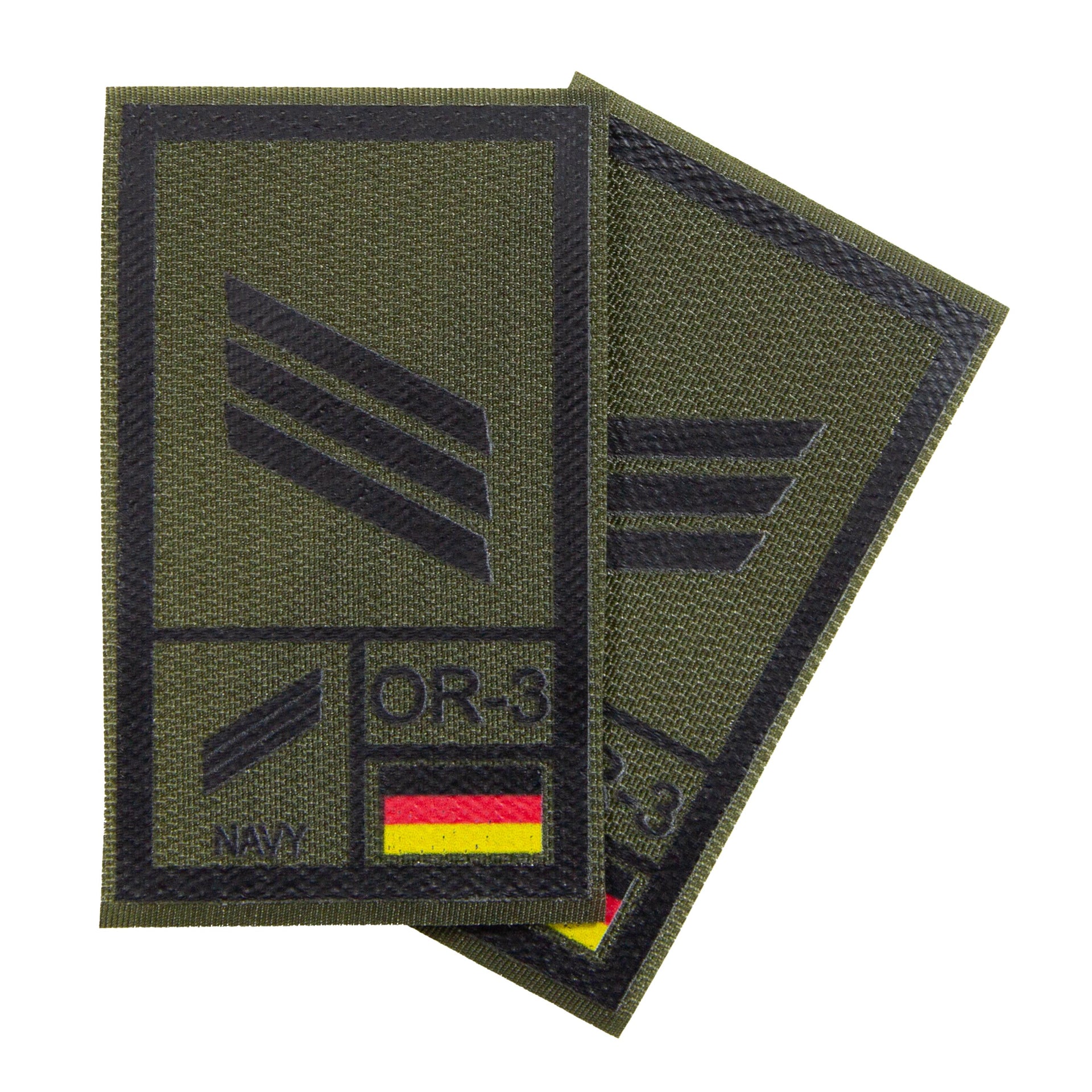 BW Rangabzeichen International bedruckt Marine Klett für KBS SK Schwarz