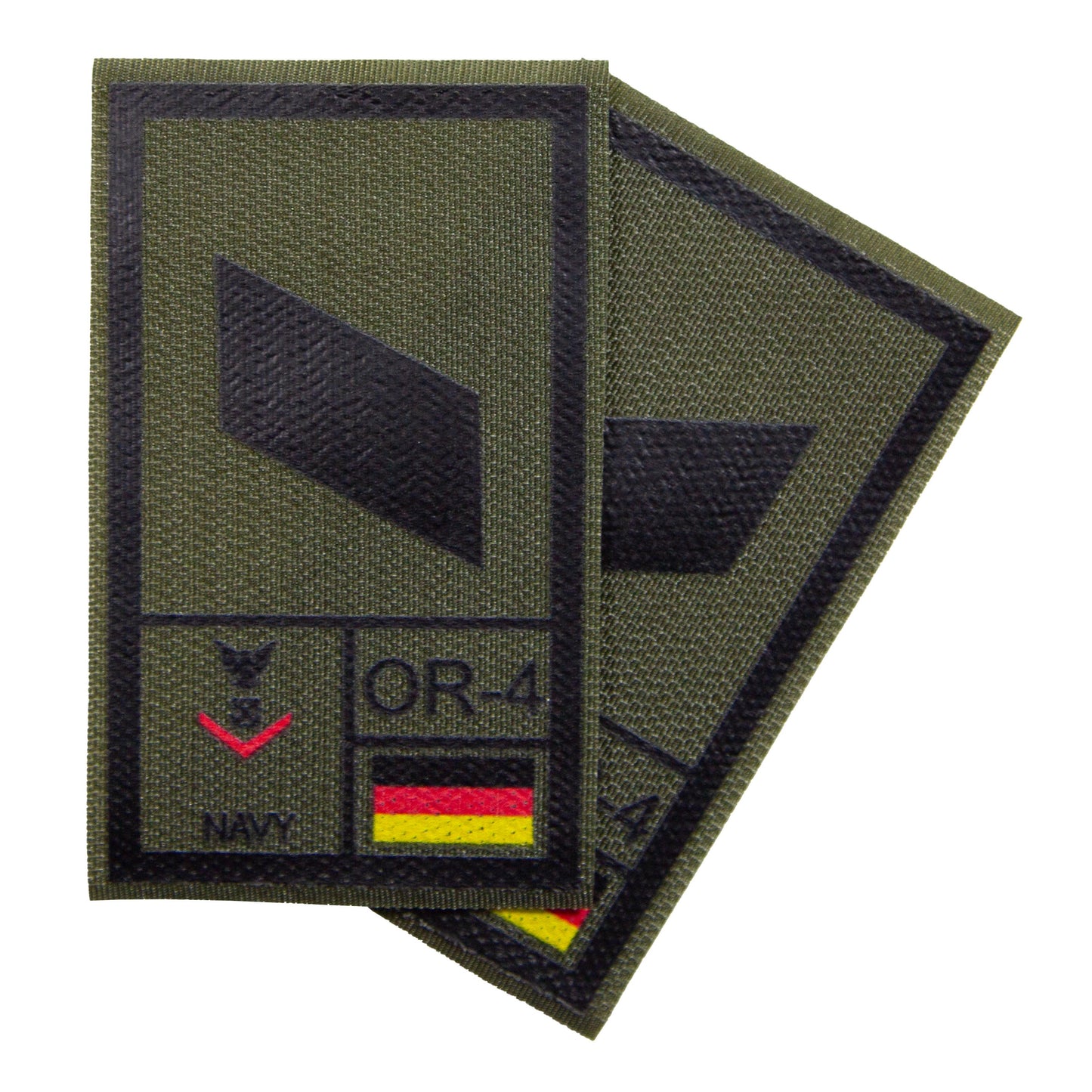 BW Rangabzeichen International bedruckt Marine Klett für KBS SK Schwarz