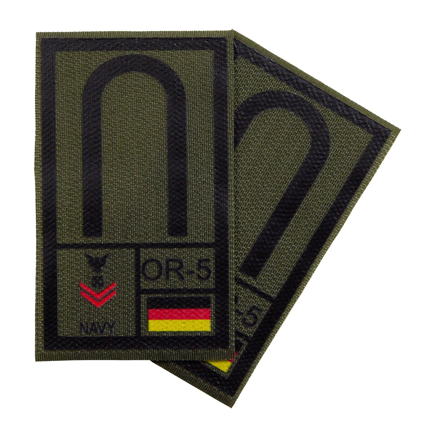 BW Rangabzeichen International bedruckt Marine Klett für KBS SK Schwarz