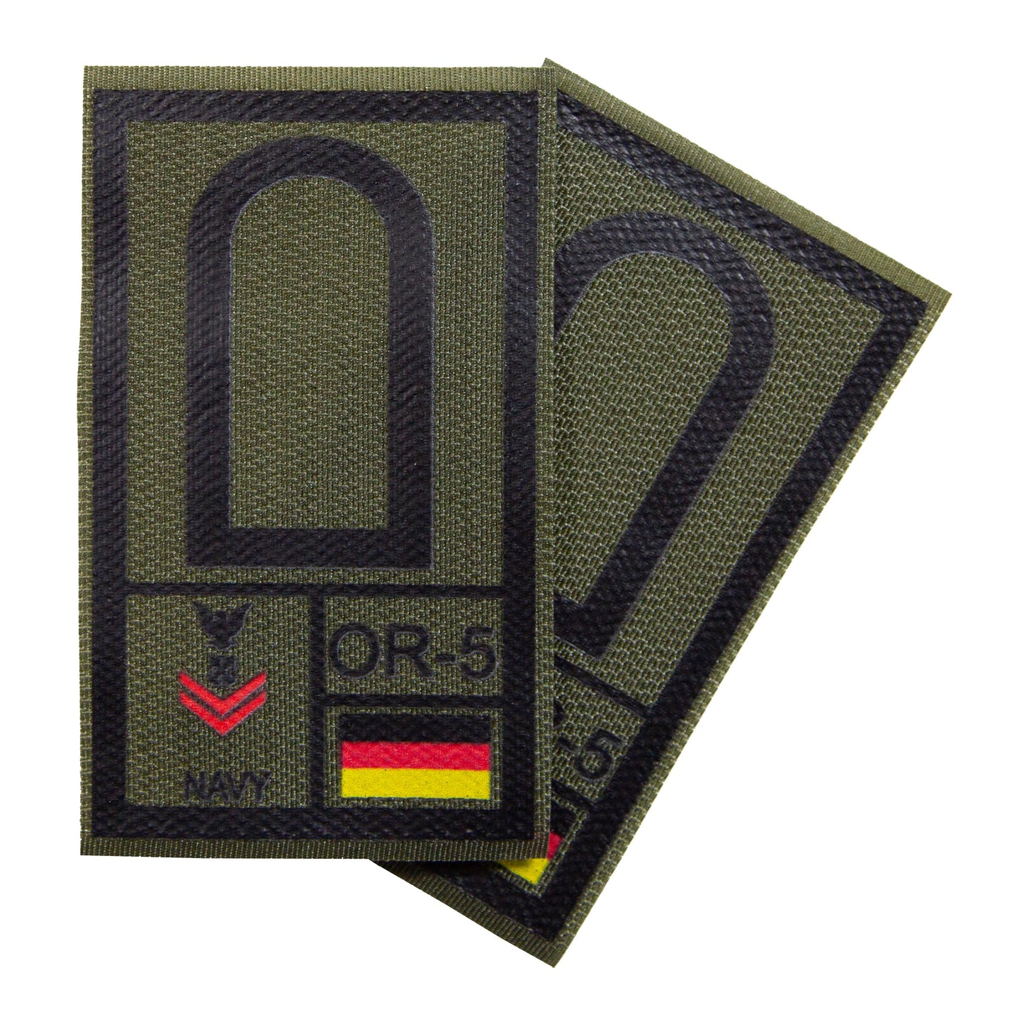 BW Rangabzeichen International bedruckt Marine Klett für KBS SK Schwarz