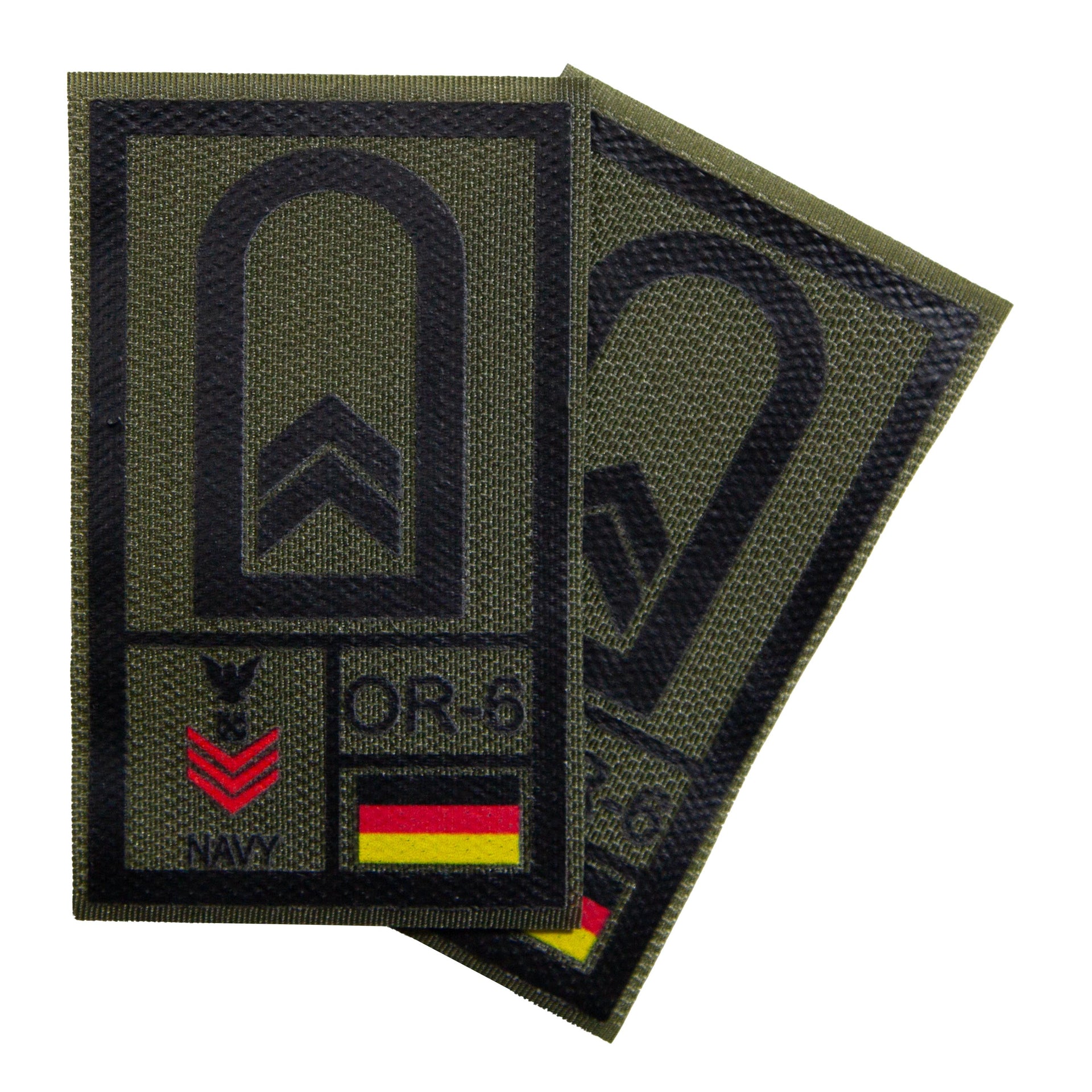 BW Rangabzeichen International bedruckt Marine Klett für KBS SK Schwarz