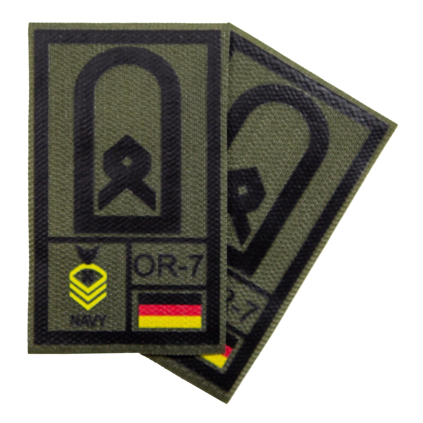BW Rangabzeichen International bedruckt Marine Klett für KBS SK Schwarz