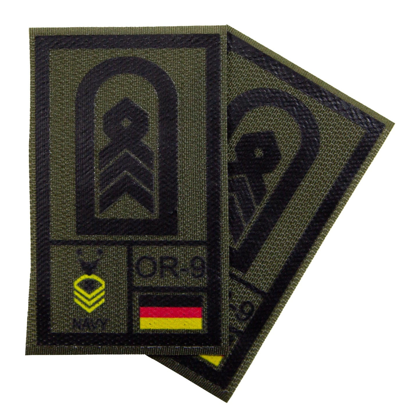 BW Rangabzeichen International bedruckt Marine Klett für KBS SK Schwarz