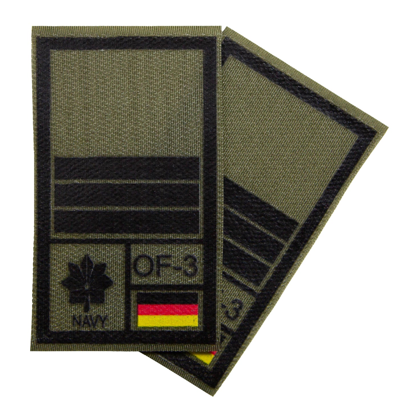BW Rangabzeichen International bedruckt Marine Klett für KBS SK Schwarz
