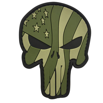 3D Patch Punisher Waving US Flag