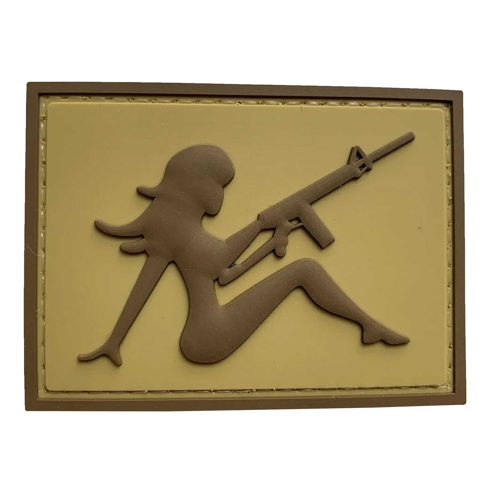 3D Patch Girl with Rifle