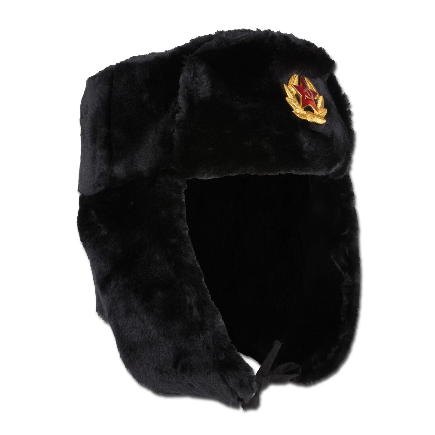 MFH Russische Fellmütze mit Abzeichen - ASMC