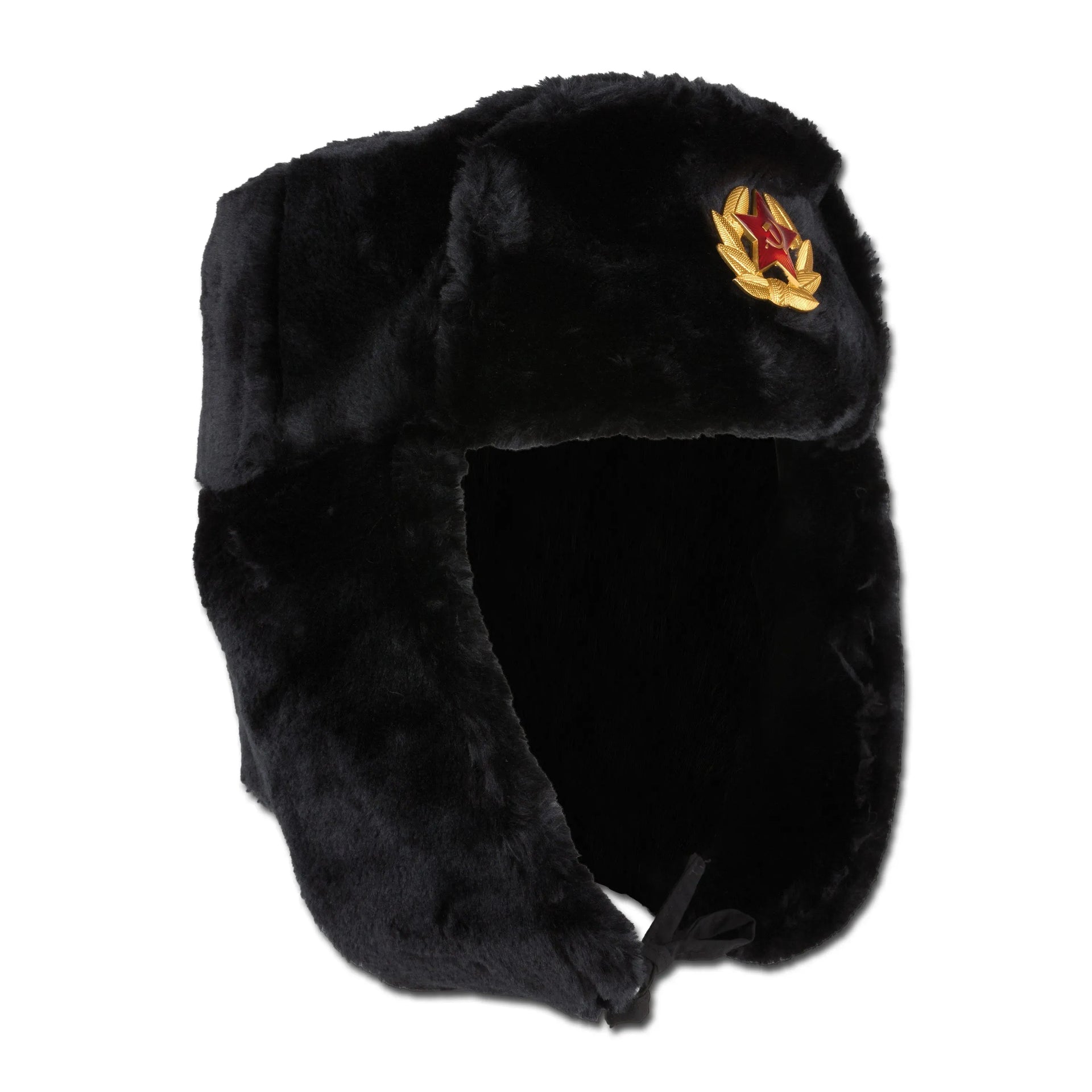 MFH Russische Fellmütze mit Abzeichen - ASMC