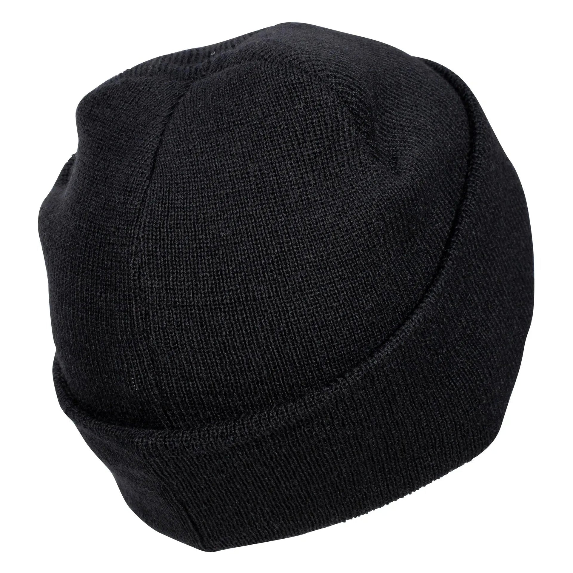 Rollmütze Wolle schwarz