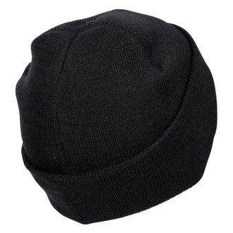 Rollmütze Wolle schwarz