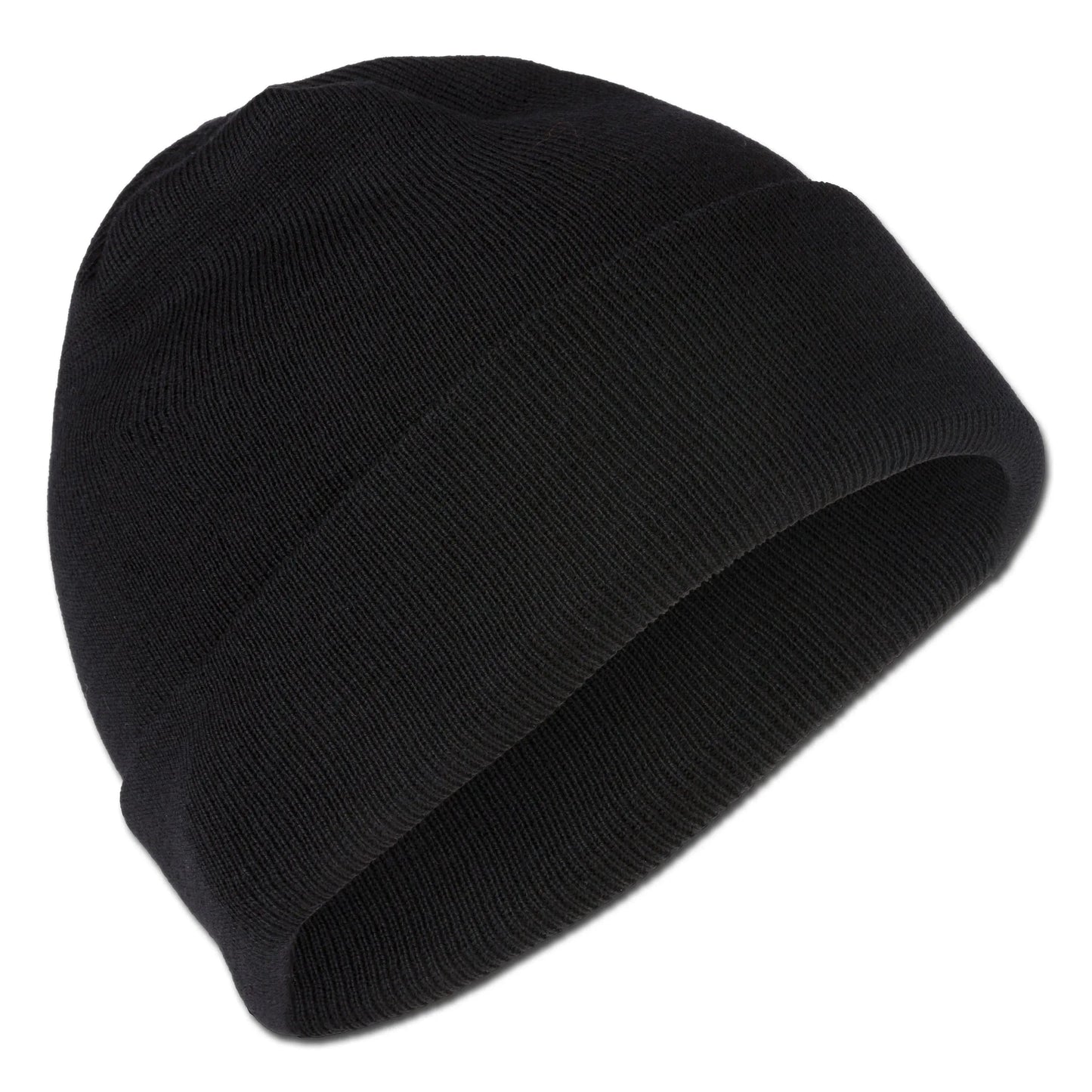 Rollstrickmütze schwarz