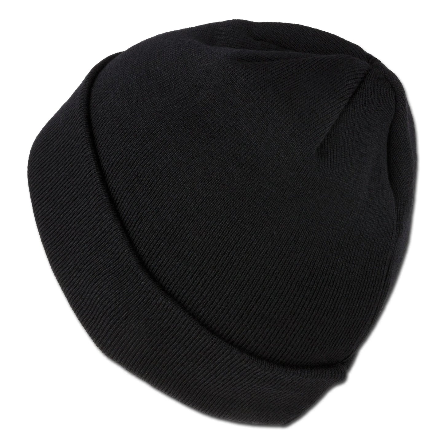 Rollstrickmütze schwarz