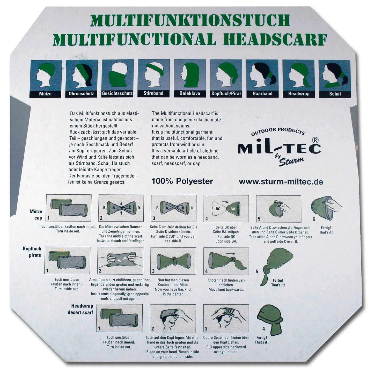 Multifunktionstuch Headscarf