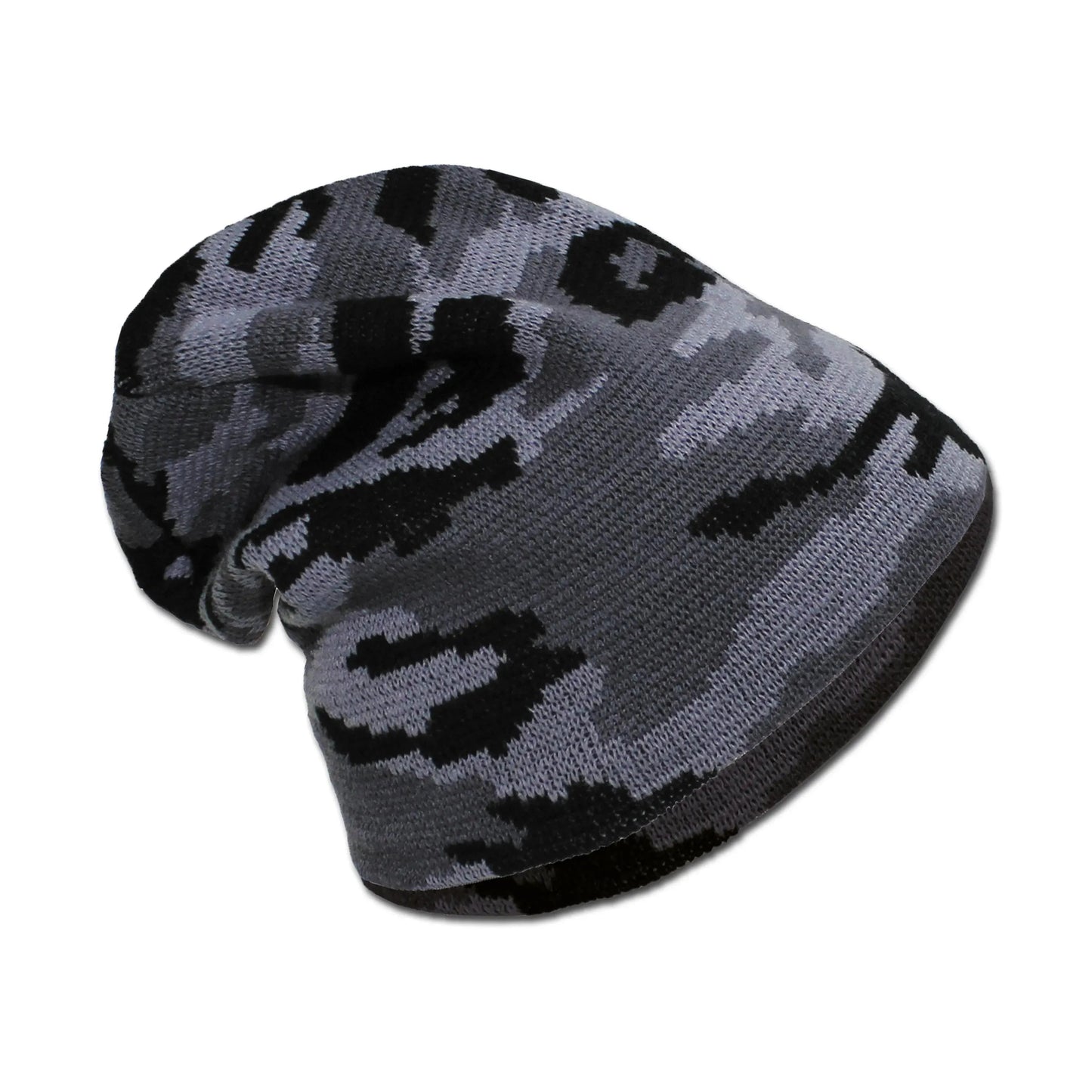 Strickmütze Beanie dark camo