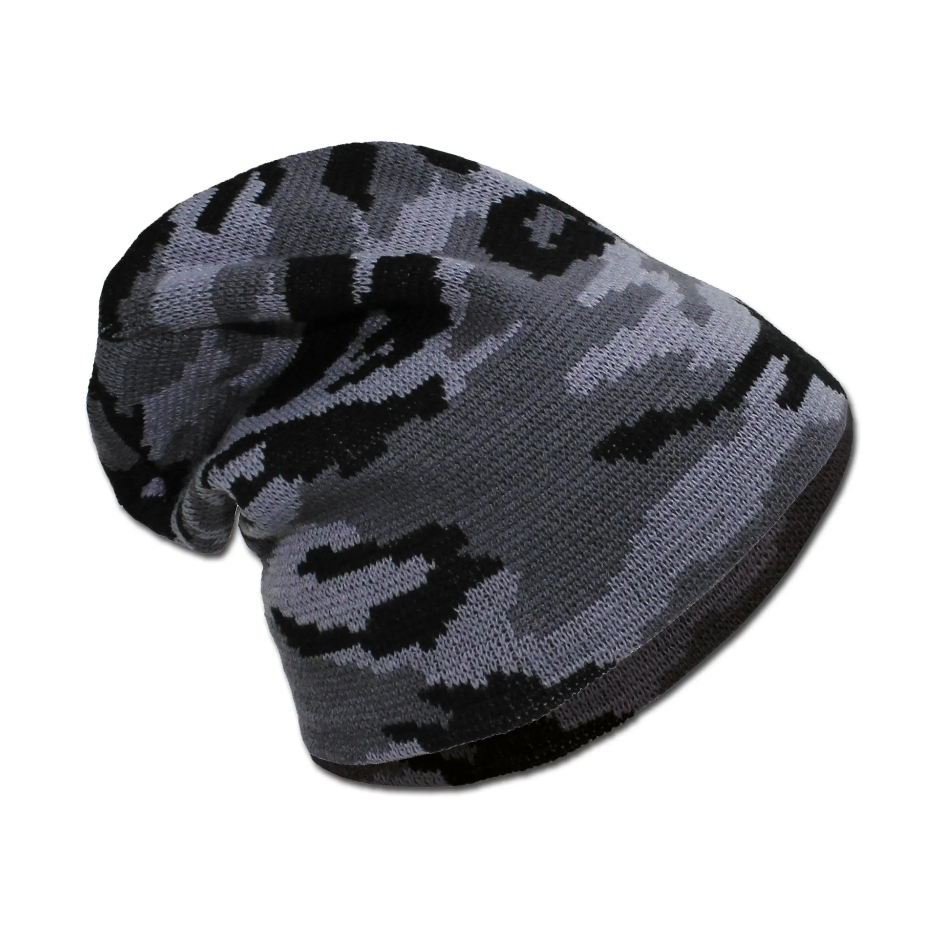 Strickmütze Beanie dark camo