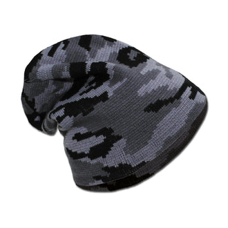 Strickmütze Beanie dark camo