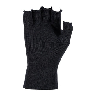 Strick-Handschuhe ohne Finger schwarz