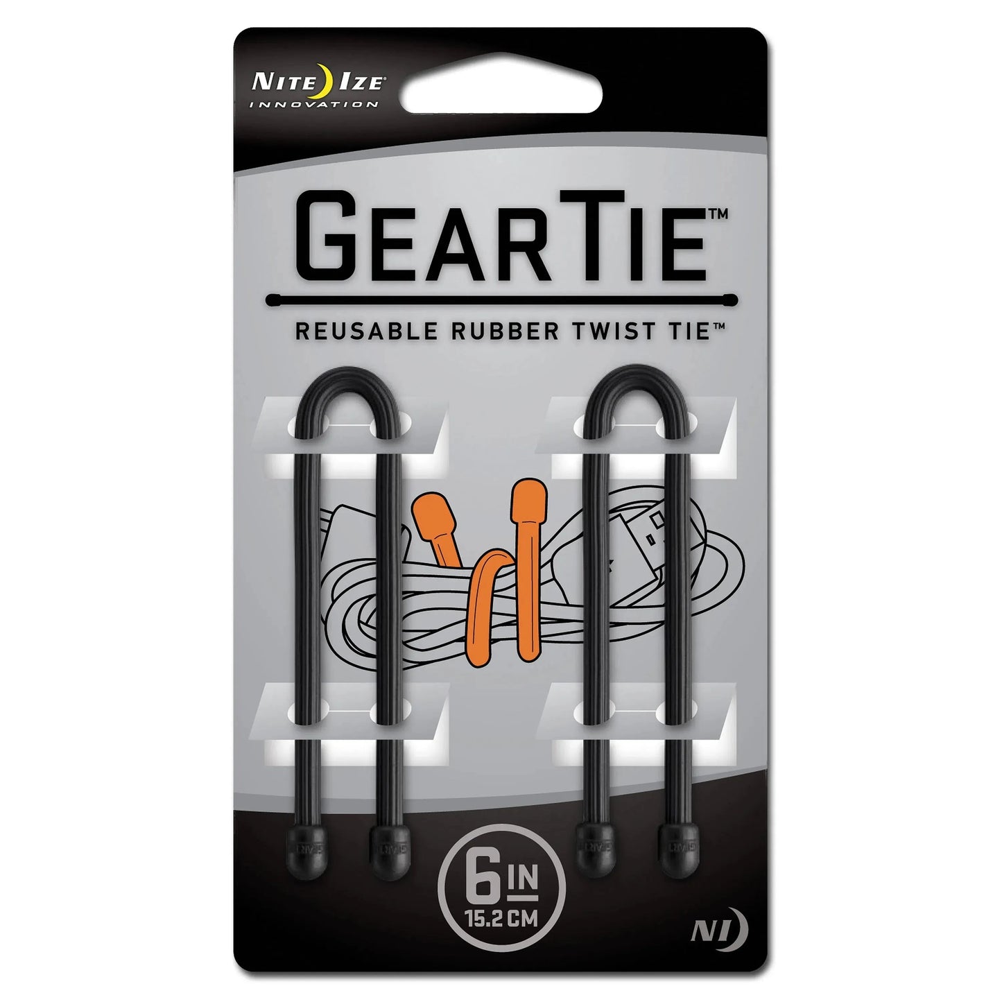Gear Tie Original Gr.6 schwarz 2er Pack