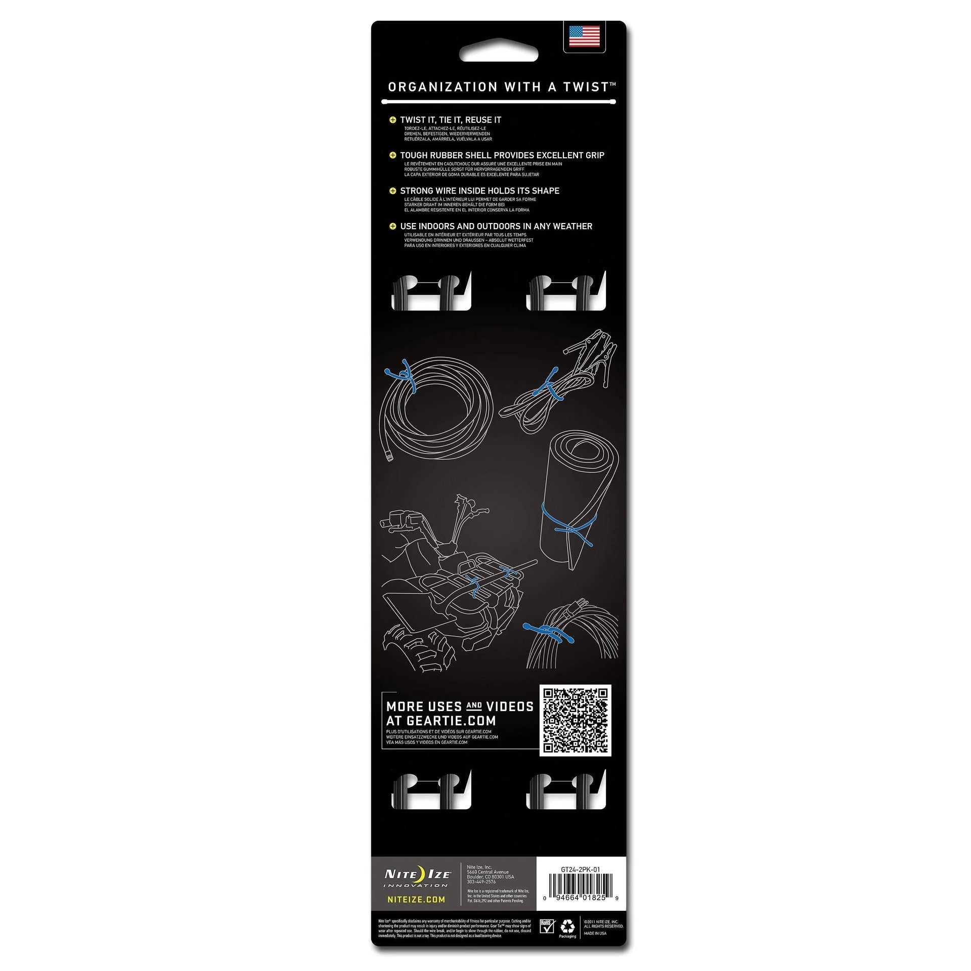 Gear Tie Original Gr.24 schwarz 2er Pack