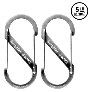 Nite Ize Karabiner S-Biner Gr. 1 Edelstahl stainless 2er Pack - ASMC