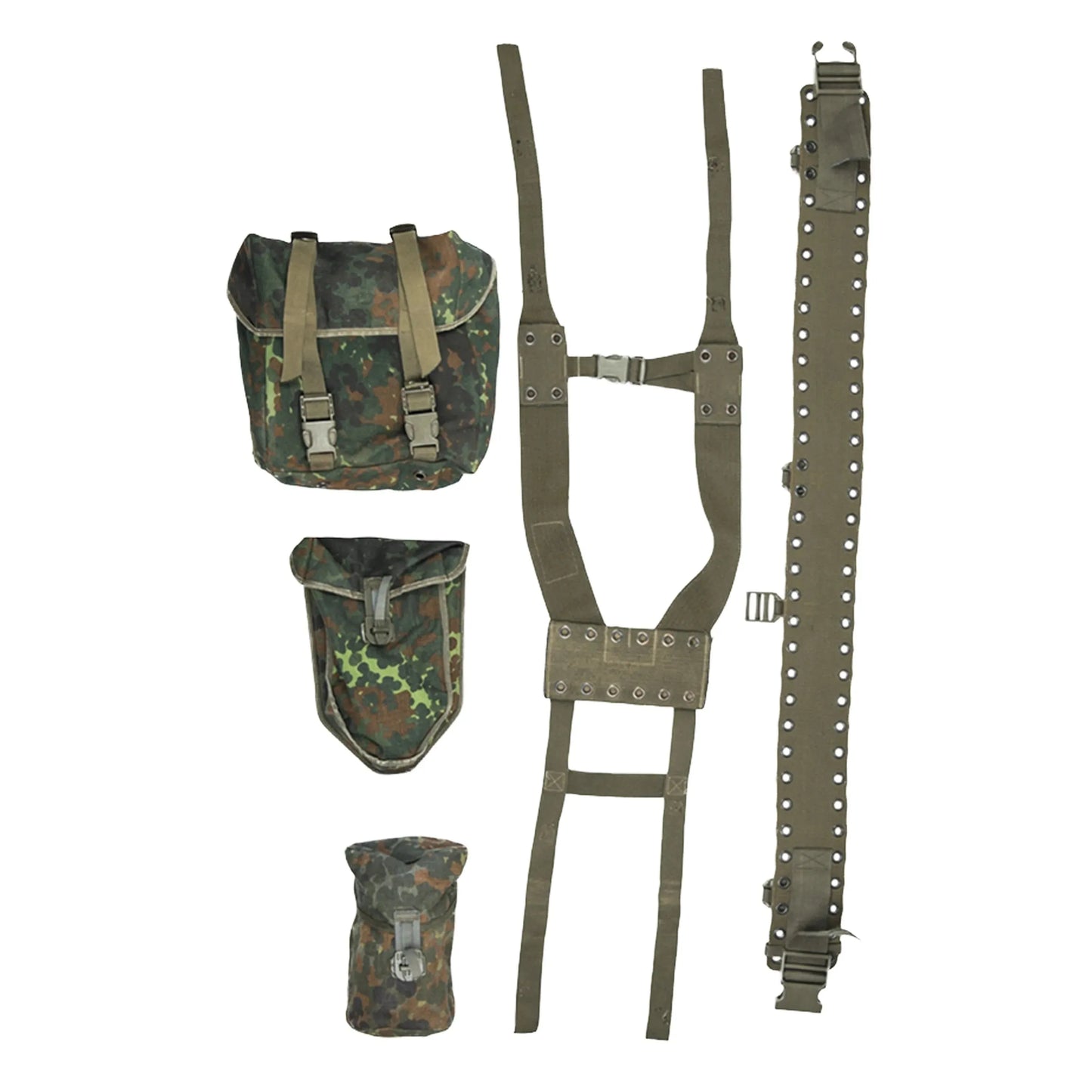 Bundeswehr Original BW Tragesatz 5-teilig gebraucht flecktarn - ASMC