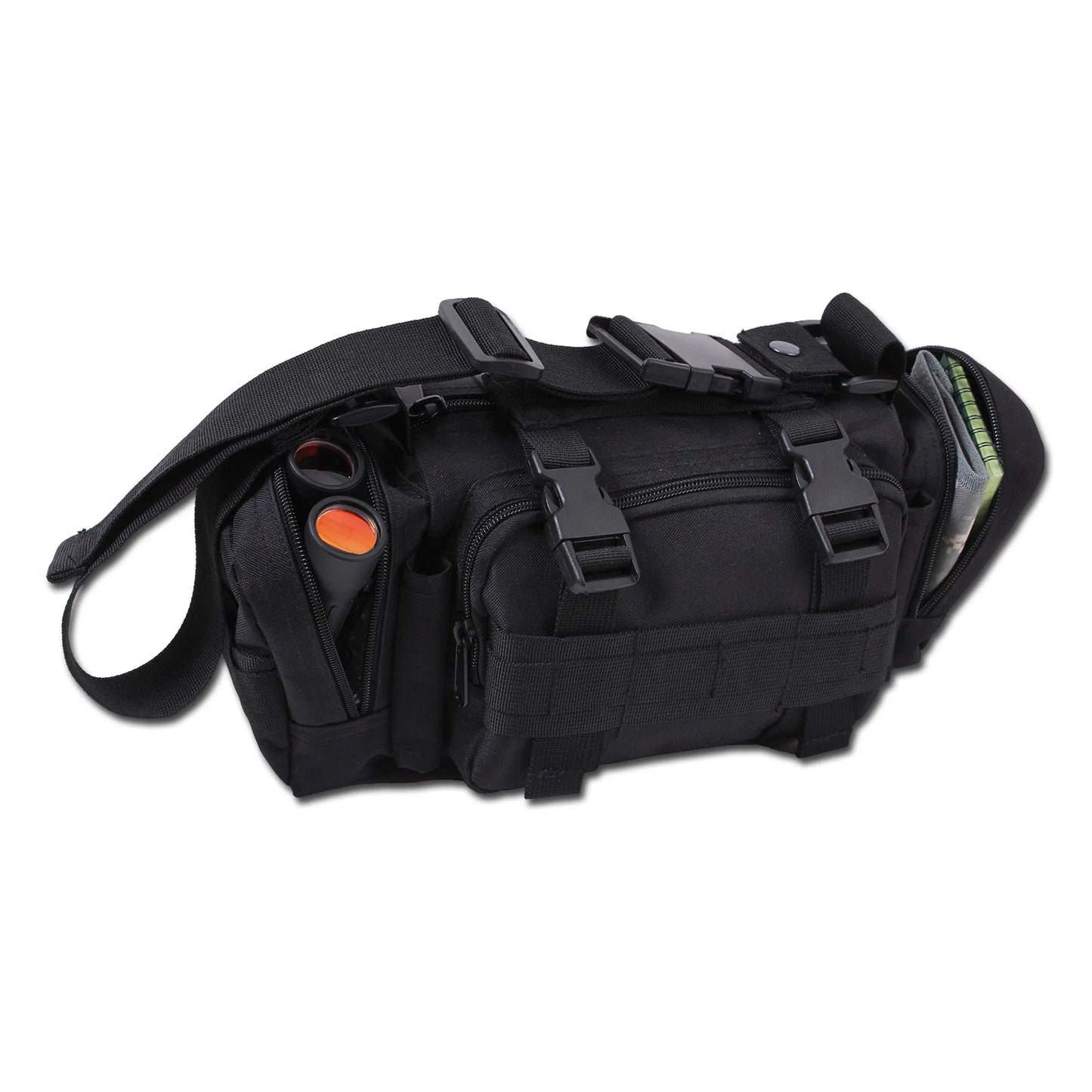 Schultertasche  Tactical schwarz