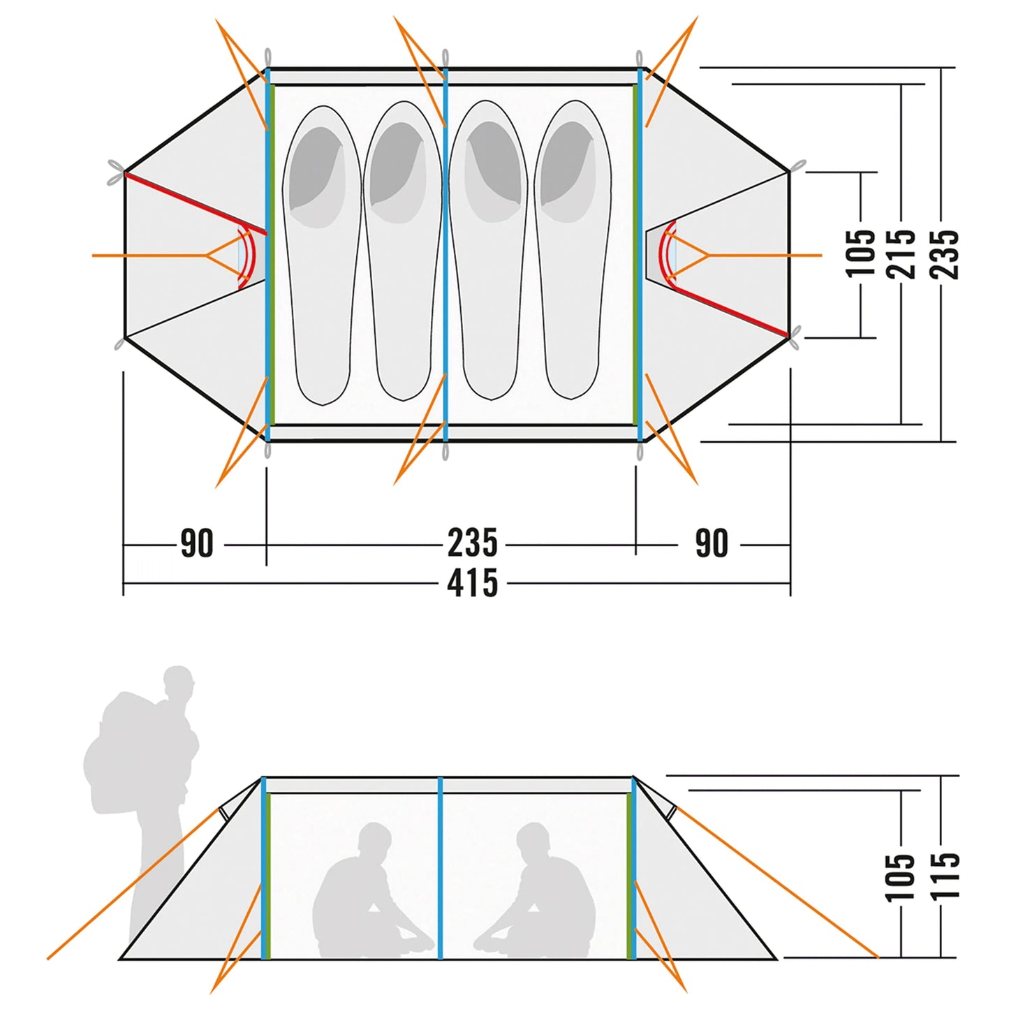 Tatonka Tunnelzelt Buffin 4 - ASMC