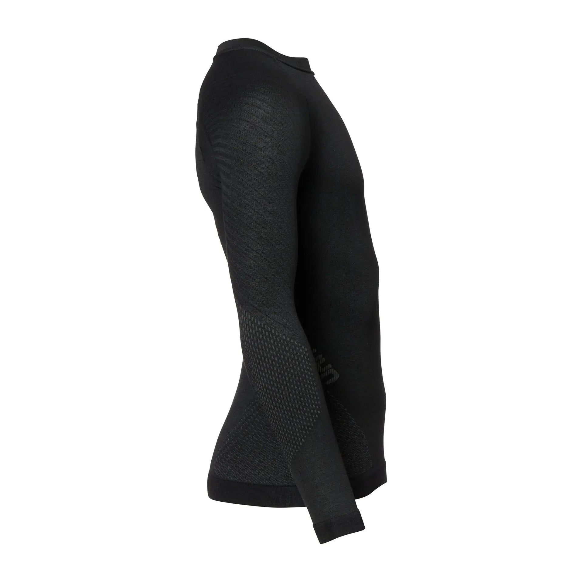 Longsleeve Fusyon Merino Männer schwarz anthrazit