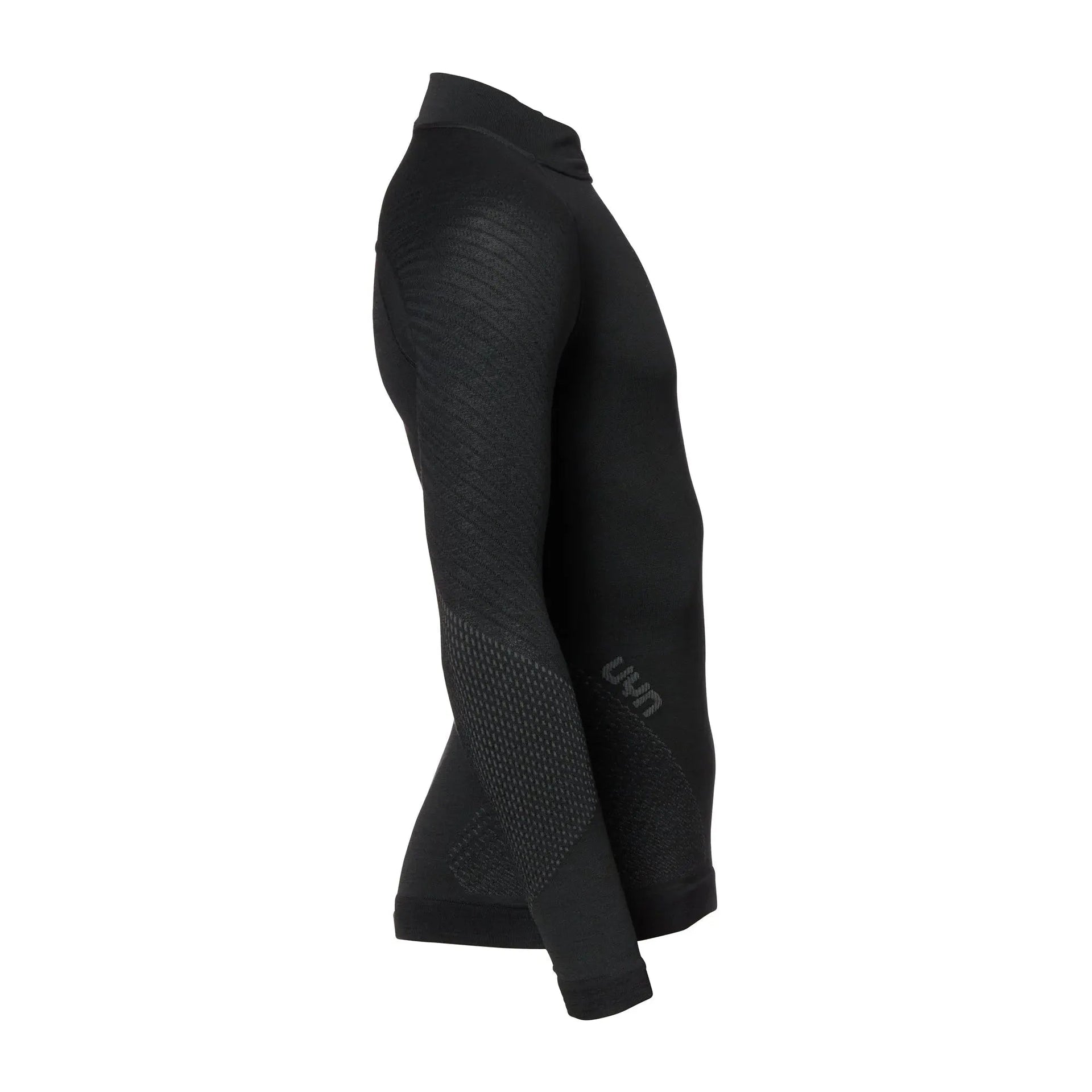 Longsleeve Rollkragen Fusyon Merino Männer schwarz anthrazit