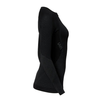 Longsleeve Fusyon Merino schwarz anthrazit Frauen