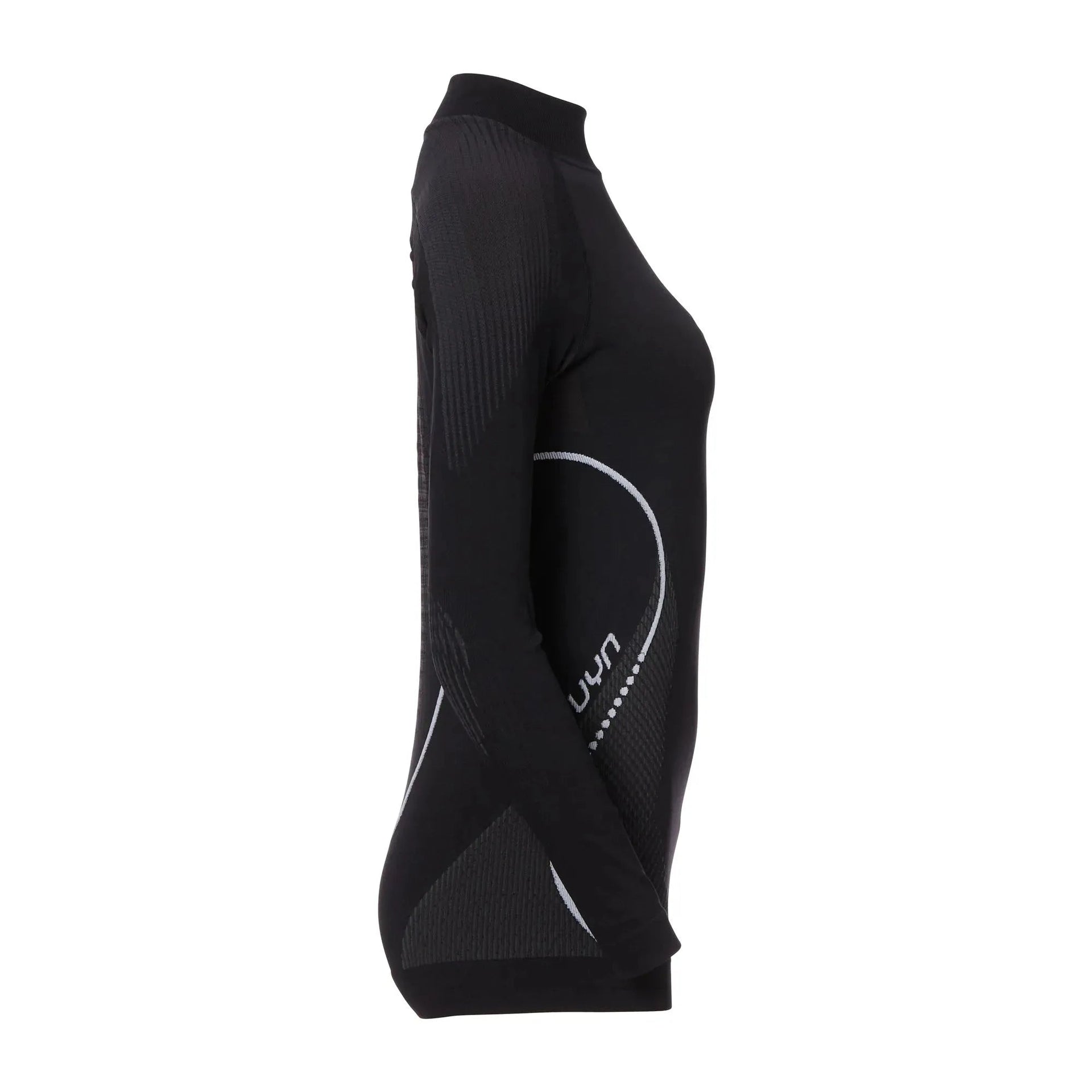 Longsleeve mit Rollkragen Evolutyon schwarz anthrazit Frauen