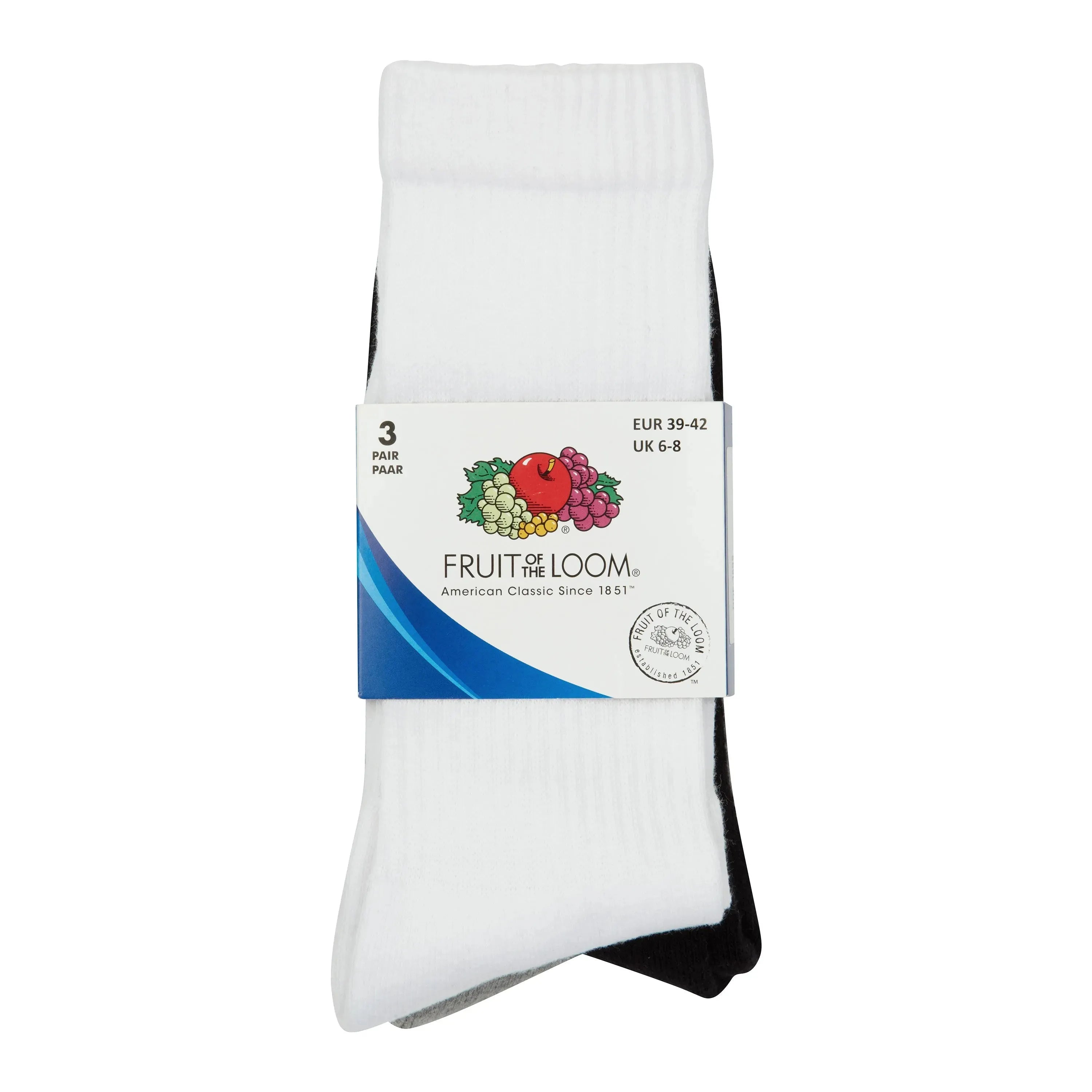 Fruit of the Loom - 2 Pack Classic Open Zoom Joggingbroek - Heather Gr
