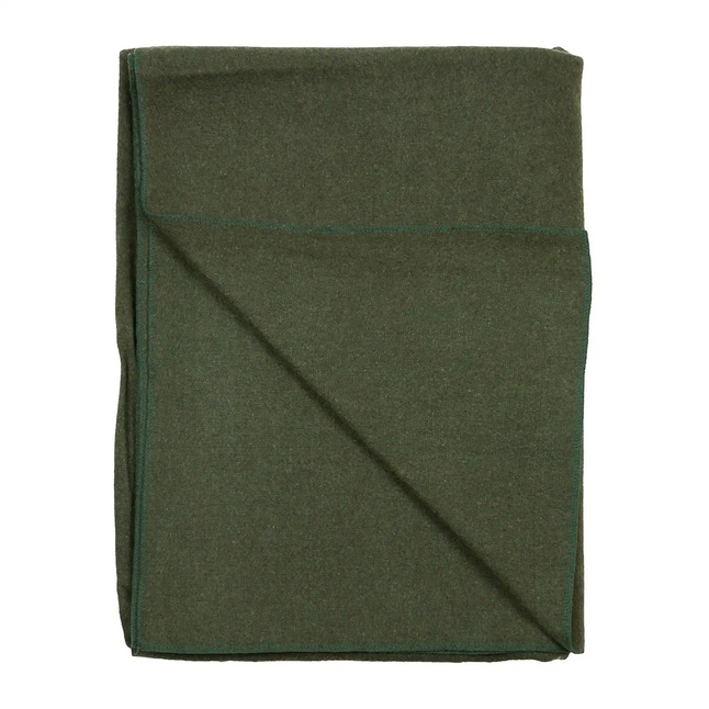 Wolldecke US Decke 215 x 160 cm oliv neuwertig