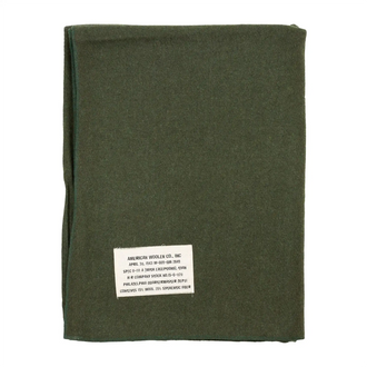 Wolldecke US Decke 215 x 160 cm oliv neuwertig