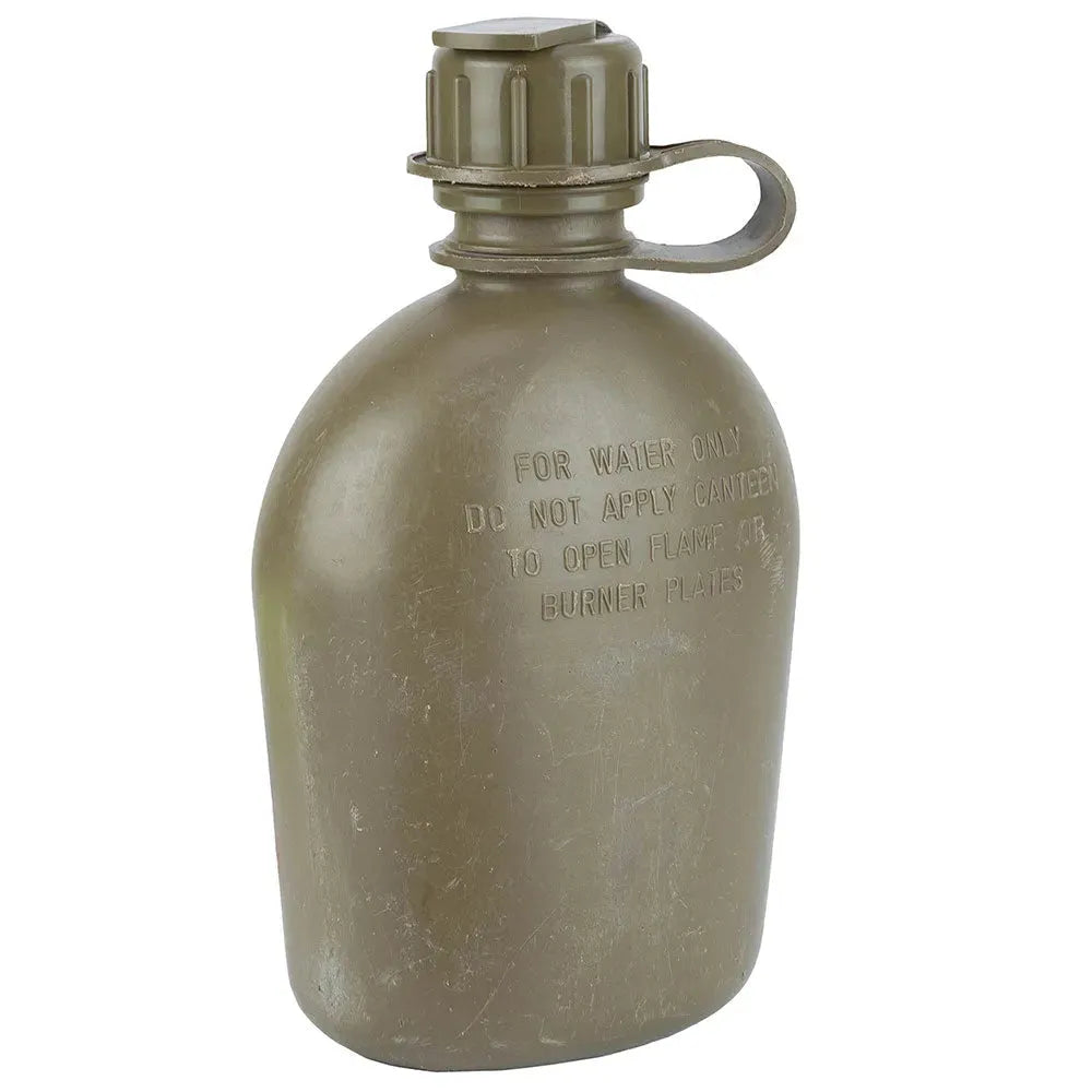 US Army US Feldflasche 1 qt. mit Bezug oliv gebraucht - ASMC