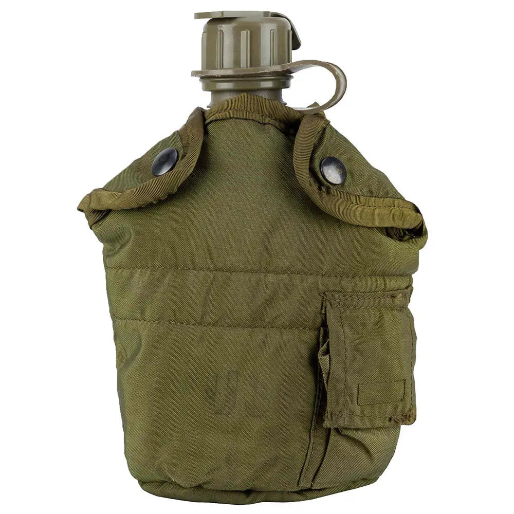 US Army US Feldflasche 1 qt. mit Bezug oliv gebraucht - ASMC