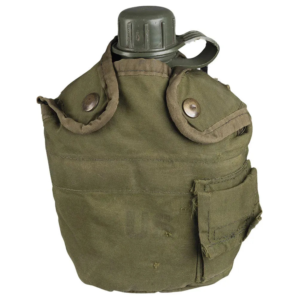 US Army US Feldflasche 1 qt. mit Bezug oliv gebraucht - ASMC