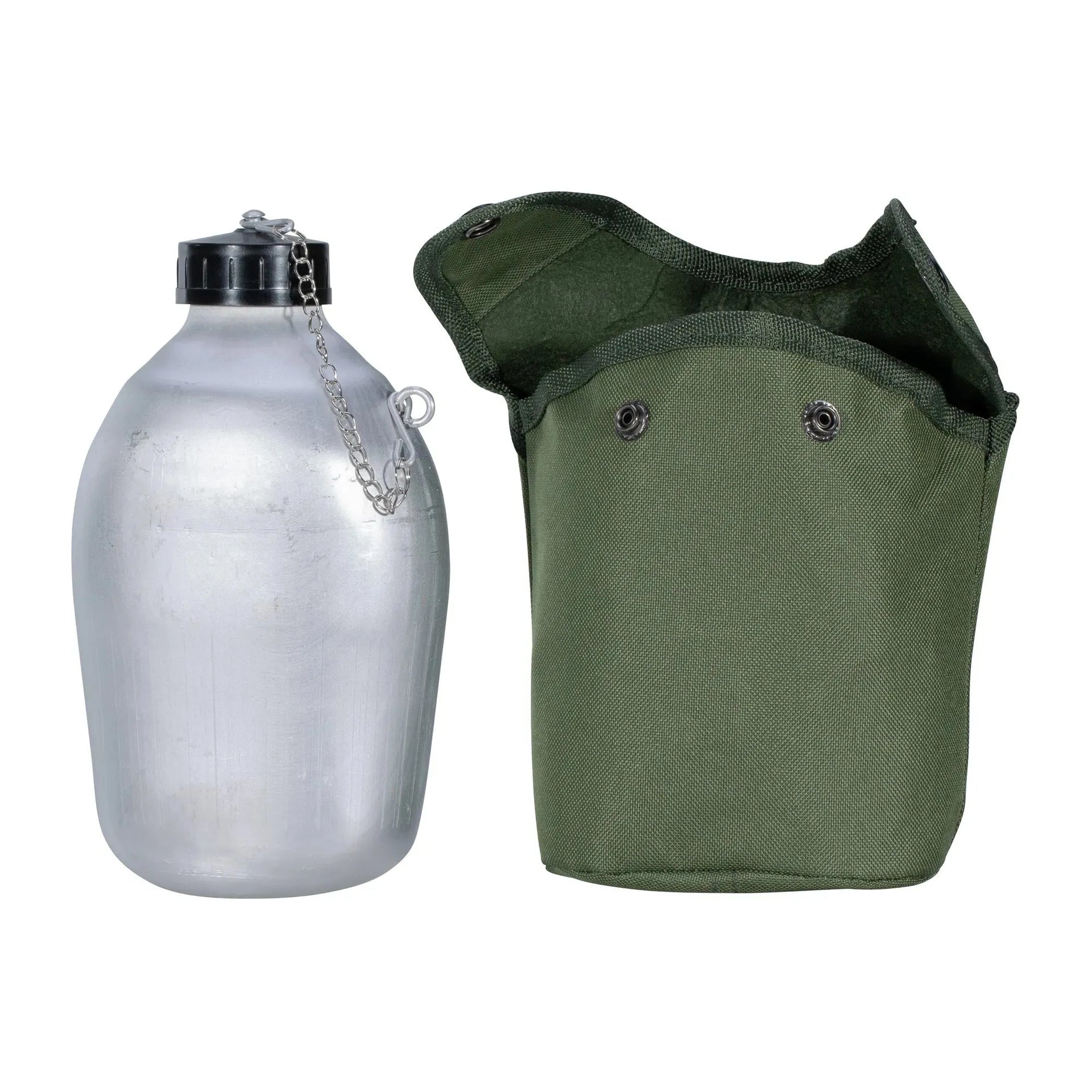 Französische Armee Französische Feldflasche Alu m. Hülle - ASMC