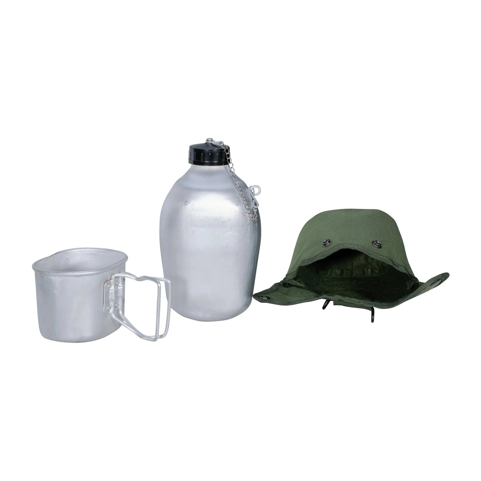 Französische Armee Französische Feldflasche Alu m. Hülle - ASMC