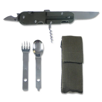 MFH Taschenmesser mit Essbesteck und Werkzeug
