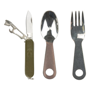 Mil-Tec Outdoor Essbesteck-Set mit Taschenmesser - ASMC