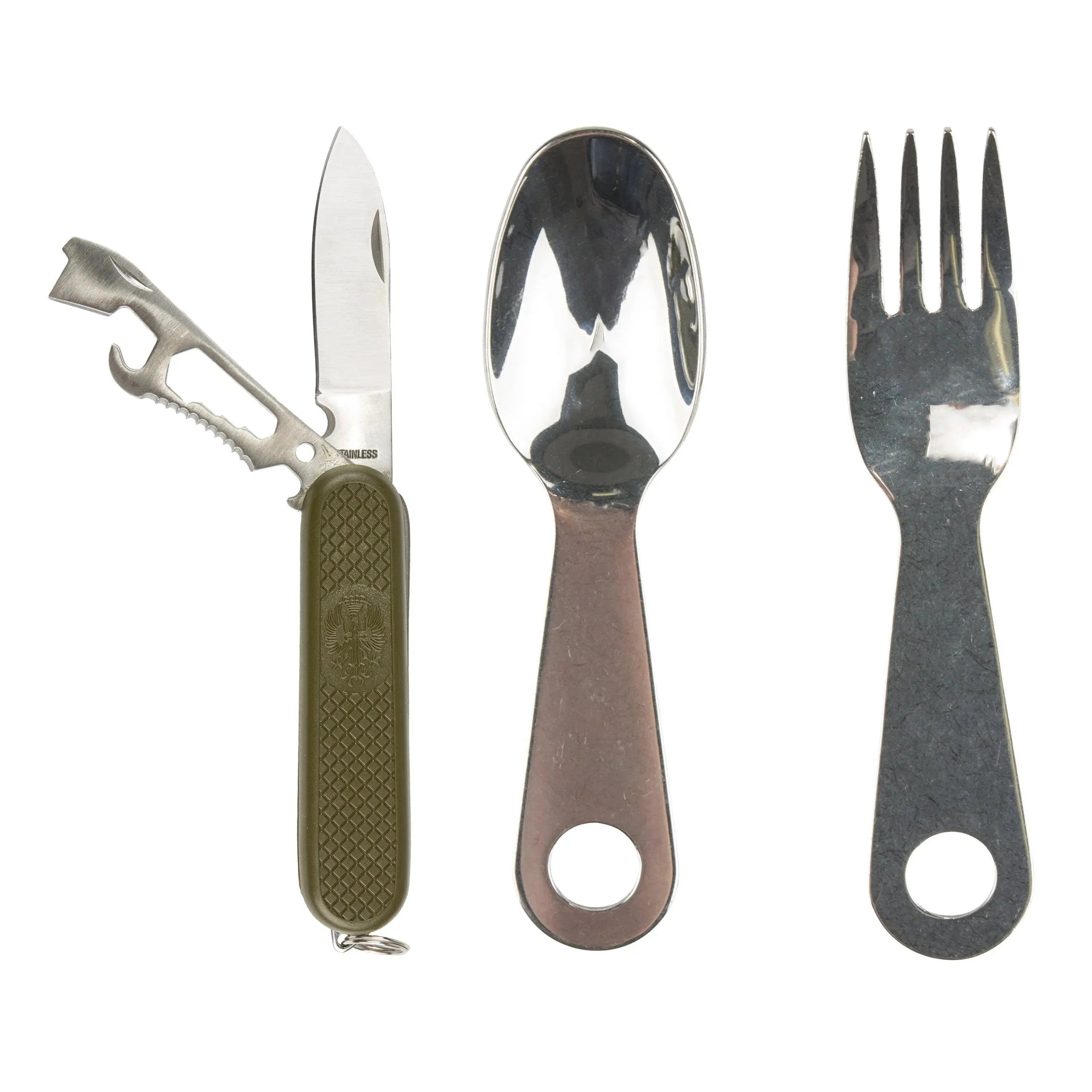 Outdoor Essbesteck-Set mit Taschenmesser